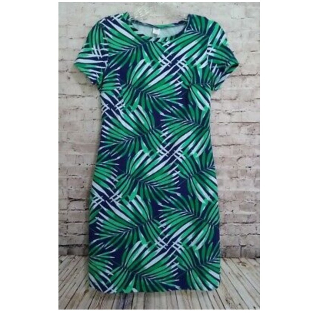 Old navy palm leaf t-shirt dress Large Tall